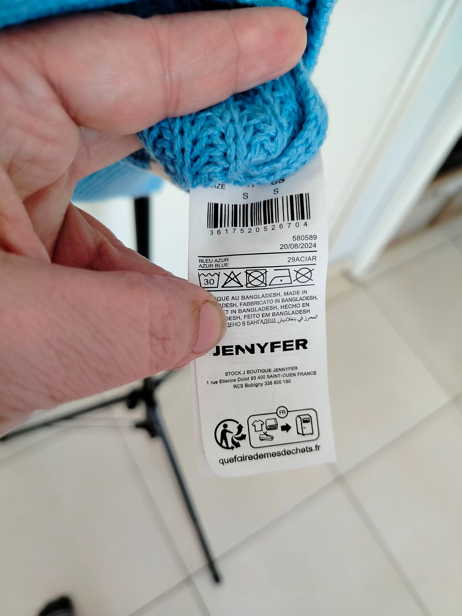 Jennyfer sky blue sleeveless sweater size S new with tag – photo 5